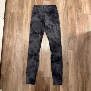 lululemon athletica Black Tie-Dye Leggings